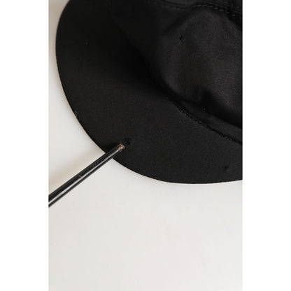 Dolce & Gabbana Black Cotton Stretch Newsboy Cloth Capello Hat Dolce & Gabbana