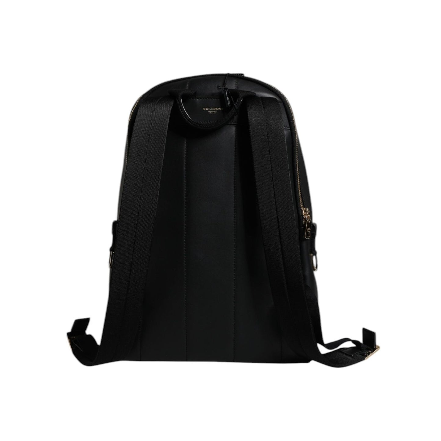 Dolce & Gabbana Black DG Leather Logo Print Travel Back Pack Bag