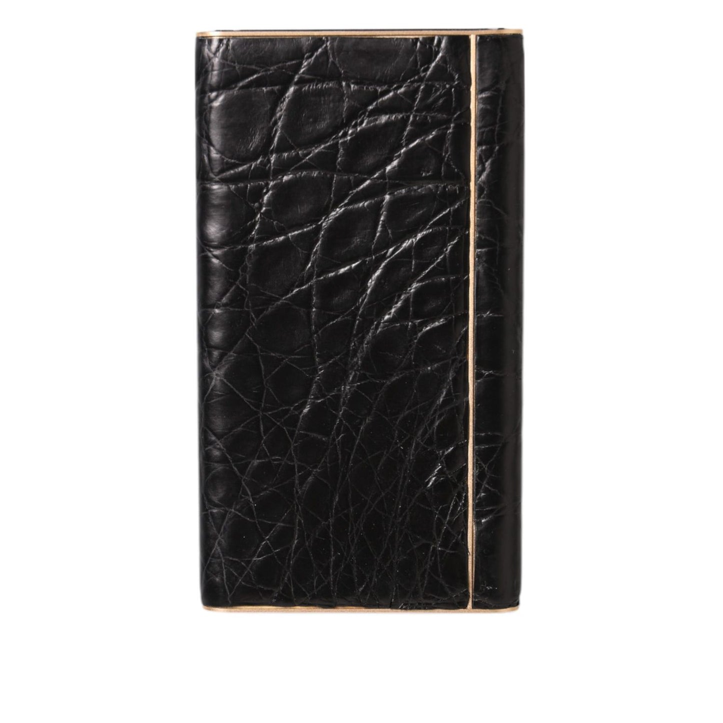 Dolce & Gabbana Black Exoctic Leather Embossed 3000mAh Power Bank Charger USB for stylish device charging