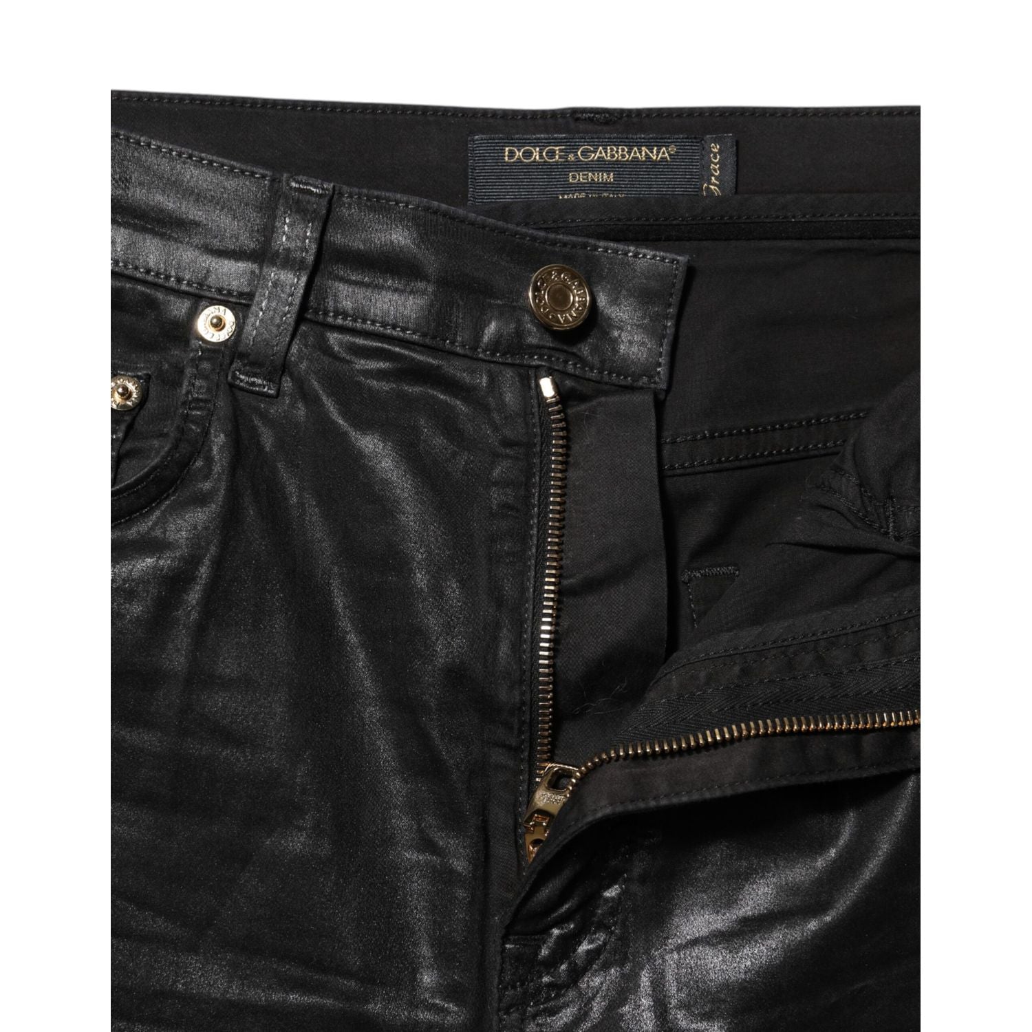 Dolce & Gabbana Black GRACE High Waist Skinny Denim Jeans