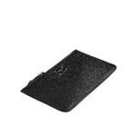 Dolce & Gabbana Black Leather Chain Link Mens Coin Purse Key Clip Holder Wallet displayed on a white background