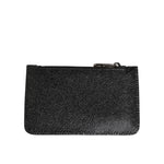 Dolce & Gabbana Black Leather Chain Link Mens Coin Purse Key Clip Holder Wallet with elegant zipper closure