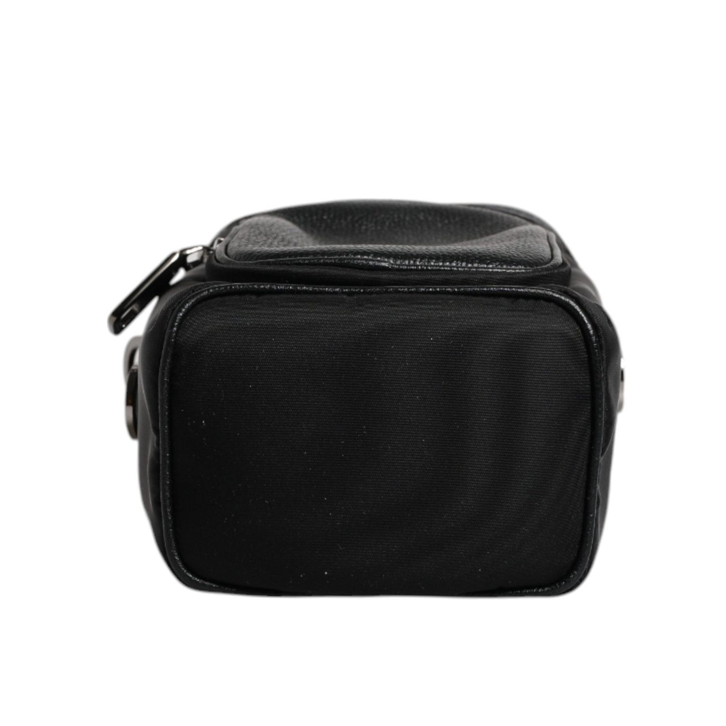 Dolce & Gabbana Black Leather Logo Purse Crossbody Camera Bag