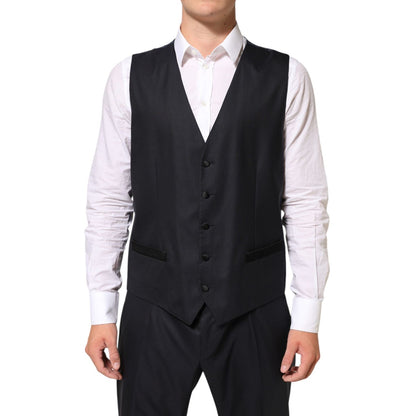 Dolce & Gabbana Black MARTINI 2 Buttons Suit 3 Piece Suit