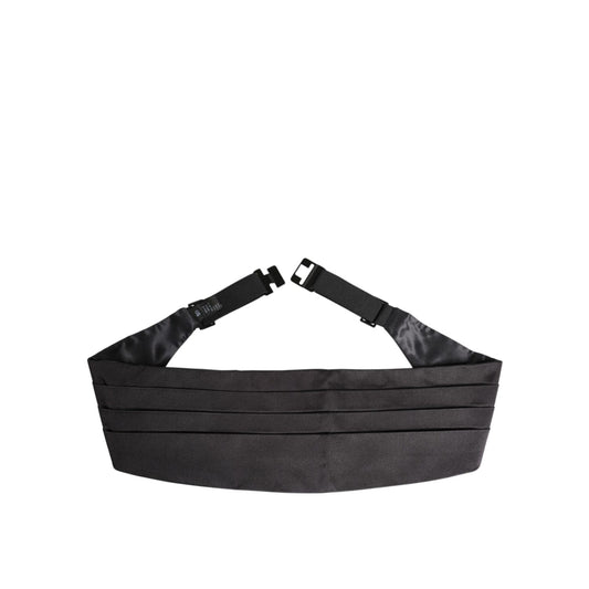 Dolce & Gabbana Black Men 100% Silk Belt Wide Waist Cummerbund