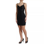 Dolce & Gabbana Black Nylon Bodycon Corset Bustier Mini Dress