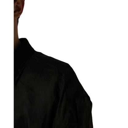 Dolce & Gabbana Black Ruffle Detail Semi Sheer Shirt Jacket