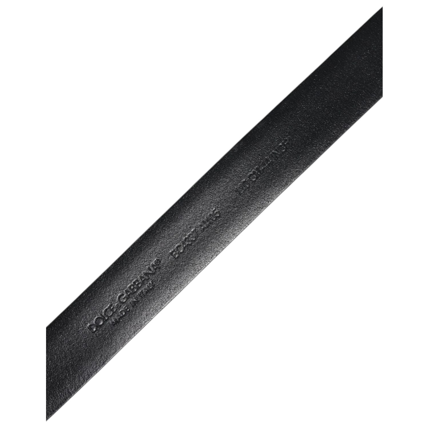 Dolce & Gabbana Black Solid Leather Classic Waist Buckle Belt