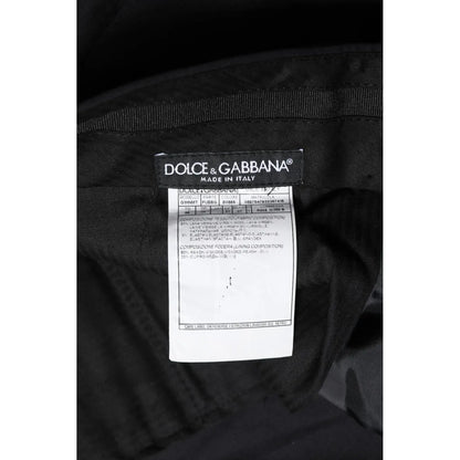 Dolce & Gabbana Black Wool Formal Dress Men Trousers Pants