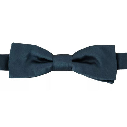 Dolce & Gabbana Blue 100% Silk Adjustable Neck Bow Tie Mens