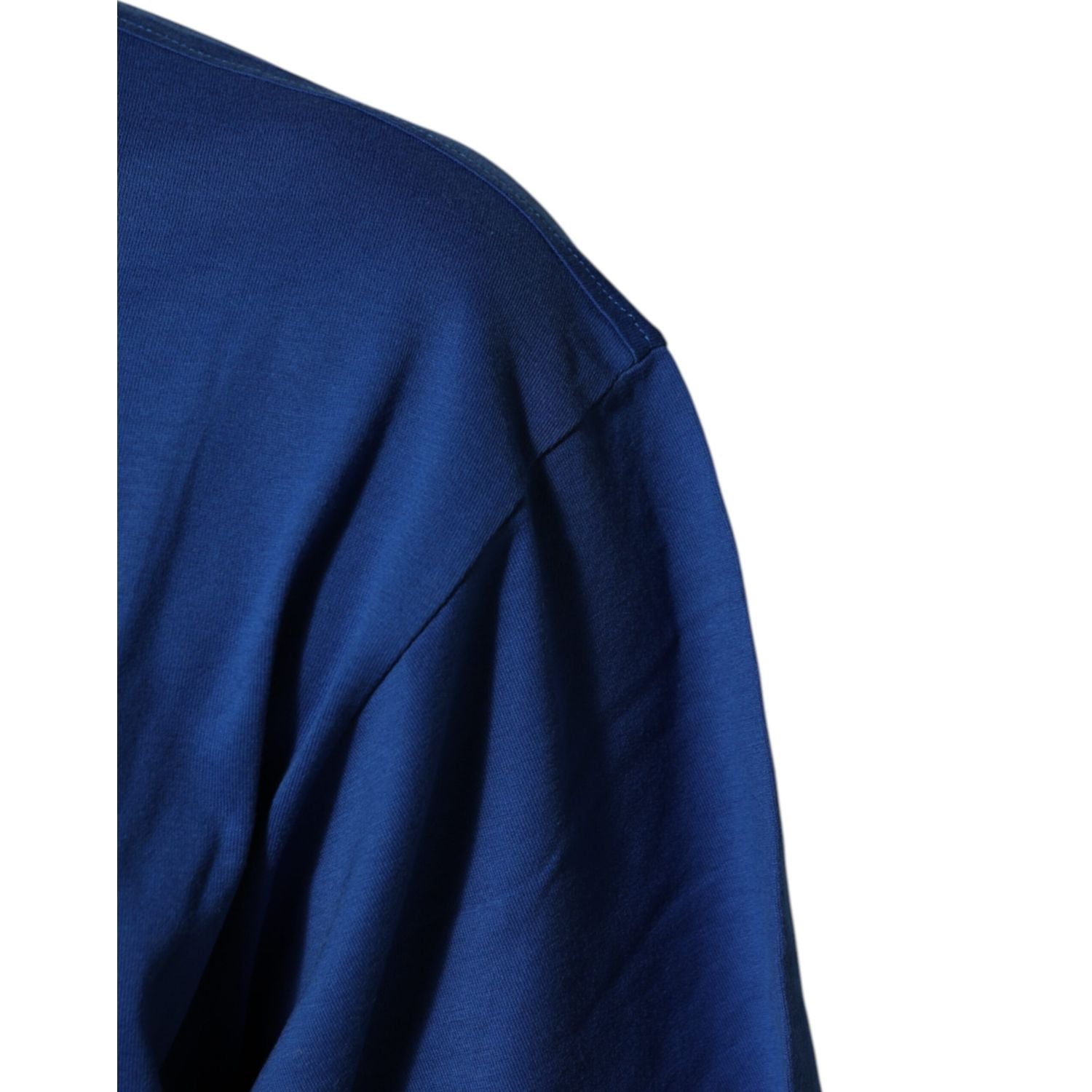 Dolce & Gabbana Blue Logo Print Cotton Crew Neck Men T-shirt