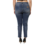 Dolce & Gabbana Blue Washed Cotton Low Waist Denim Jeans