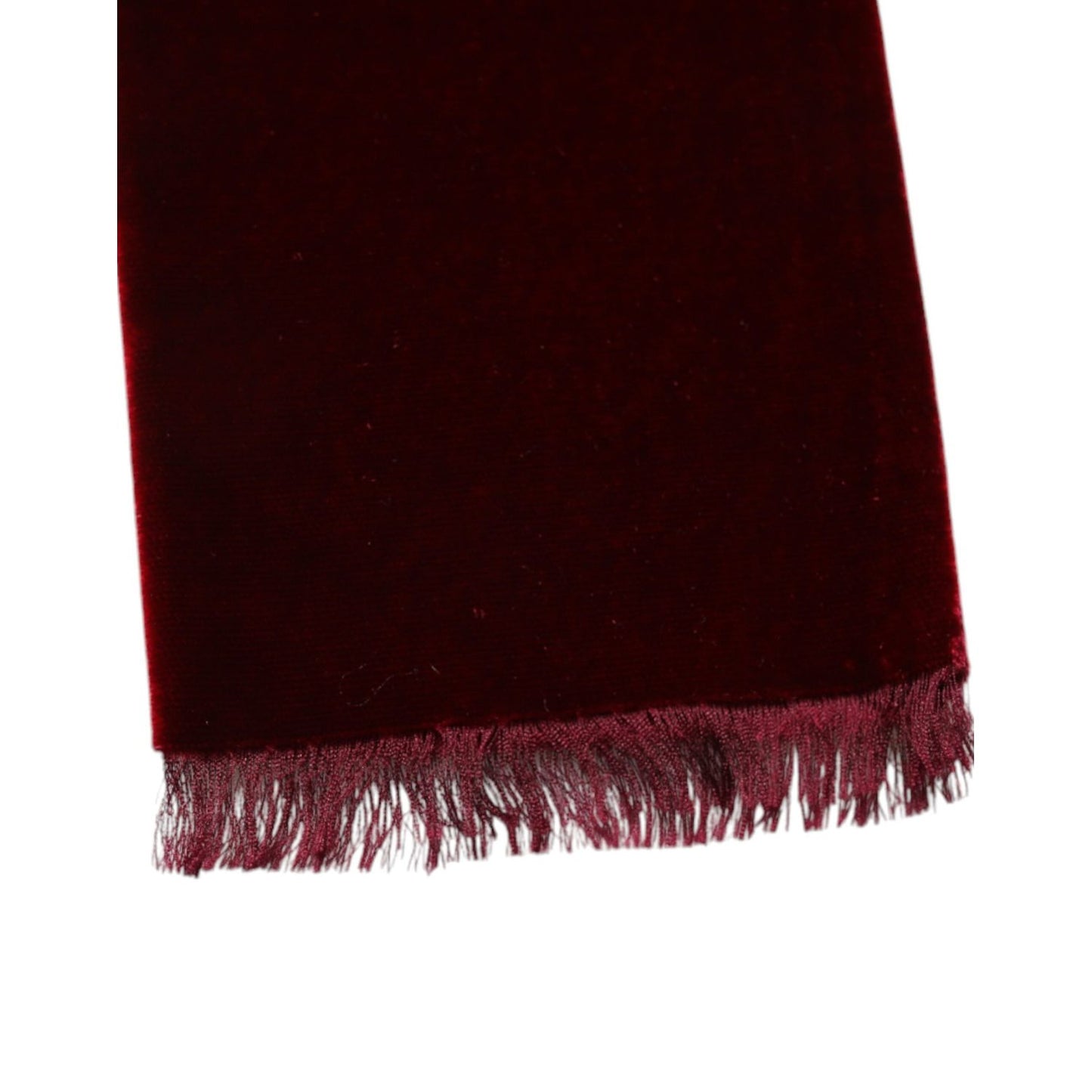 Dolce & Gabbana Bordeaux Cotton Silk Fringe Shawl Wrap Scarf