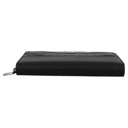 Dolce & Gabbana Brown Exotic Leather Zip Around Continental Clutch Wallet