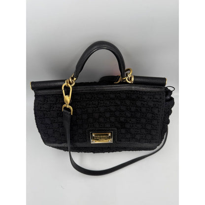 Dolce & Gabbana DOLCE & GABBANA Sicily Python and Macramé Handbag
