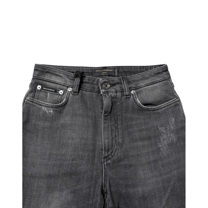 Dolce & Gabbana Dark Gray AUDREY Cotton Skinny Denim Jeans