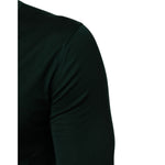 Close-up of Dolce & Gabbana Dark Green Button Down Men Cardigan Sweater in 100% cashmere fabric, showcasing quality and color detail.