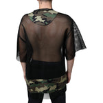 Dolce & Gabbana Black Mesh Camouflage Short Sleeves T-shirt TSH87085-52