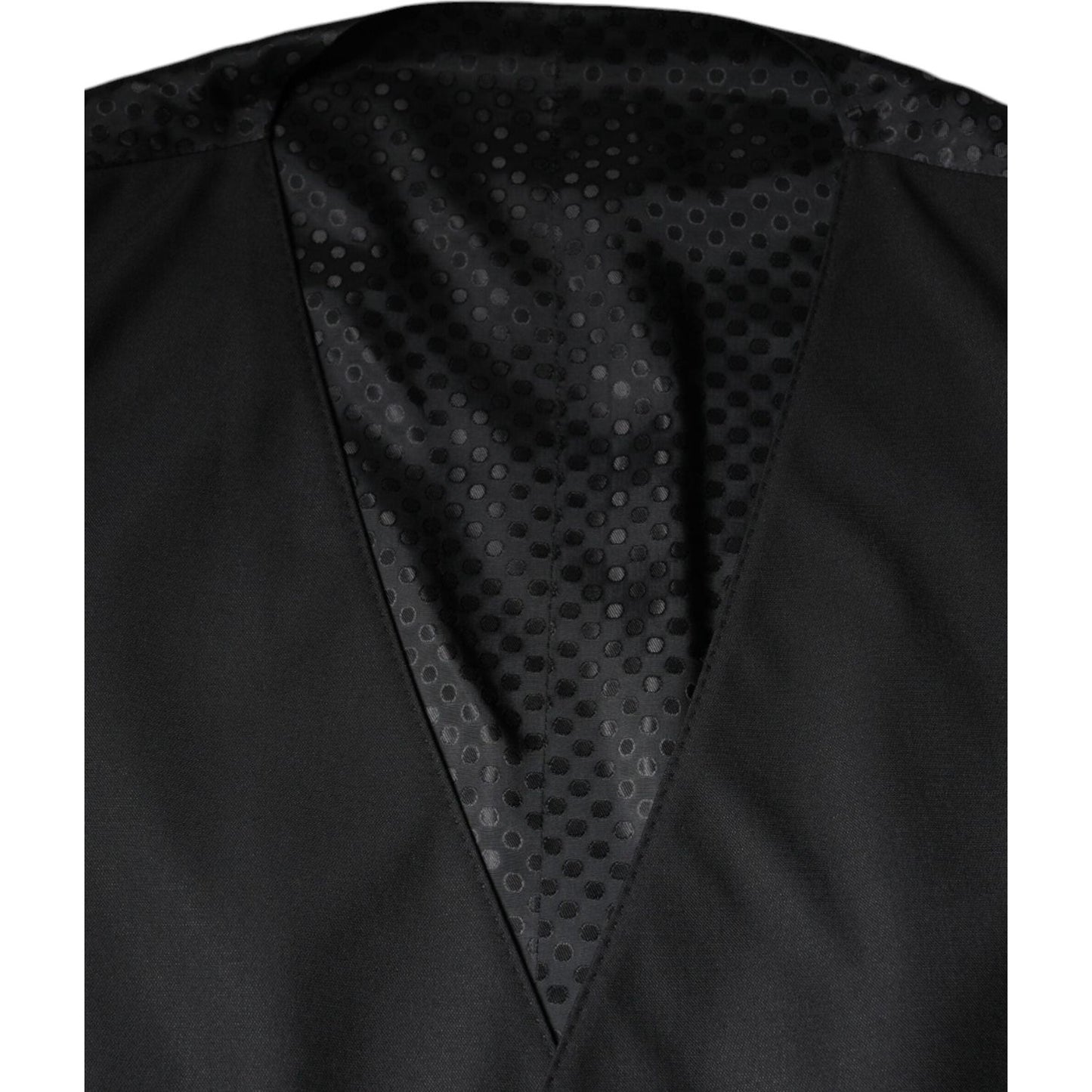 Dolce & Gabbana Black Wool Waistcoat Dress Formal Vest TSH87115-60
