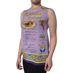 Dolce & Gabbana Purple Silk Caponata Siciliana Print Tank Top TSH86557-40