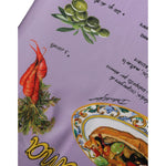 Dolce & Gabbana Purple Silk Caponata Siciliana Print Tank Top TSH86557-40