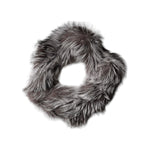 Dolce & Gabbana Gray Fox Fur Neck Wrap Warmer Winter Scarf