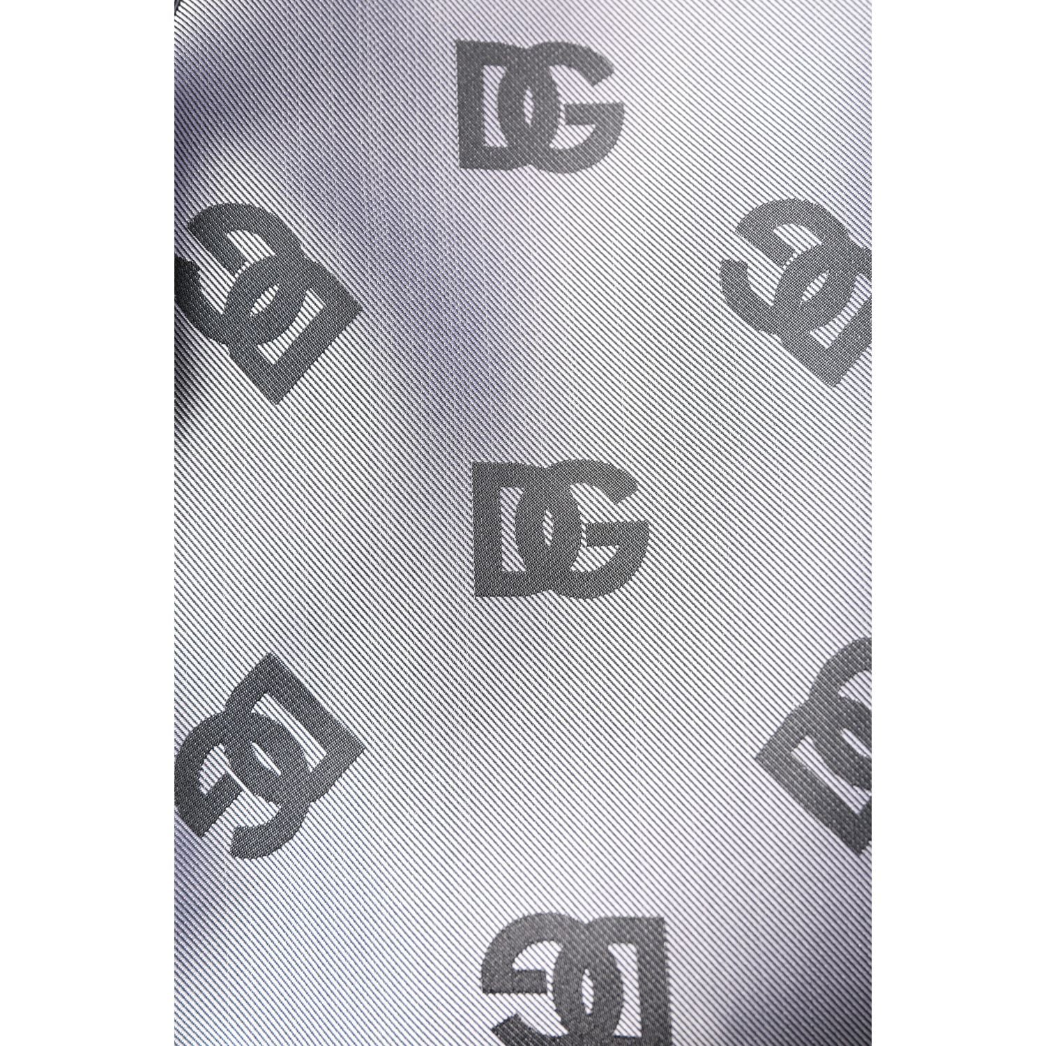 Dolce & Gabbana Gray Logo Monogram Full Zip Bomber Jacket