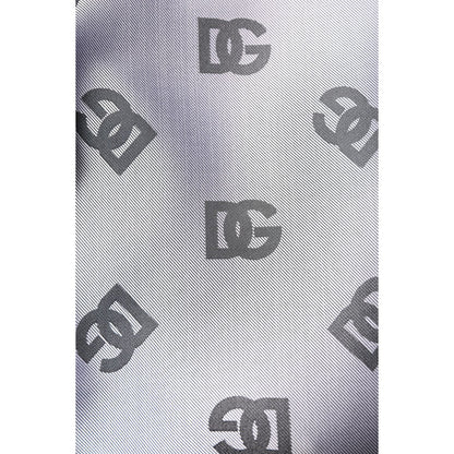 Dolce & Gabbana Gray Logo Monogram Full Zip Bomber Jacket