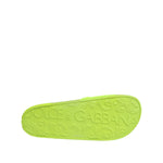 Dolce & Gabbana Green Rubber Slides Sandals Beachwear Shoes