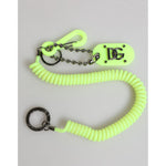 Dolce & Gabbana Green Springy Key Holder DG Logo Men's Keychain Keyring with logo detailing and metal hardware, unisex