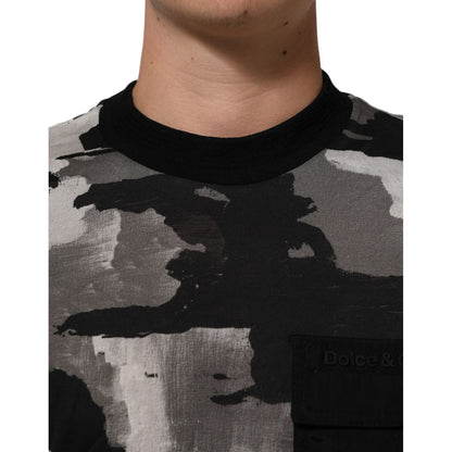 Dolce & Gabbana Multicolor Camouflage Men Short Sleeves T-shirt