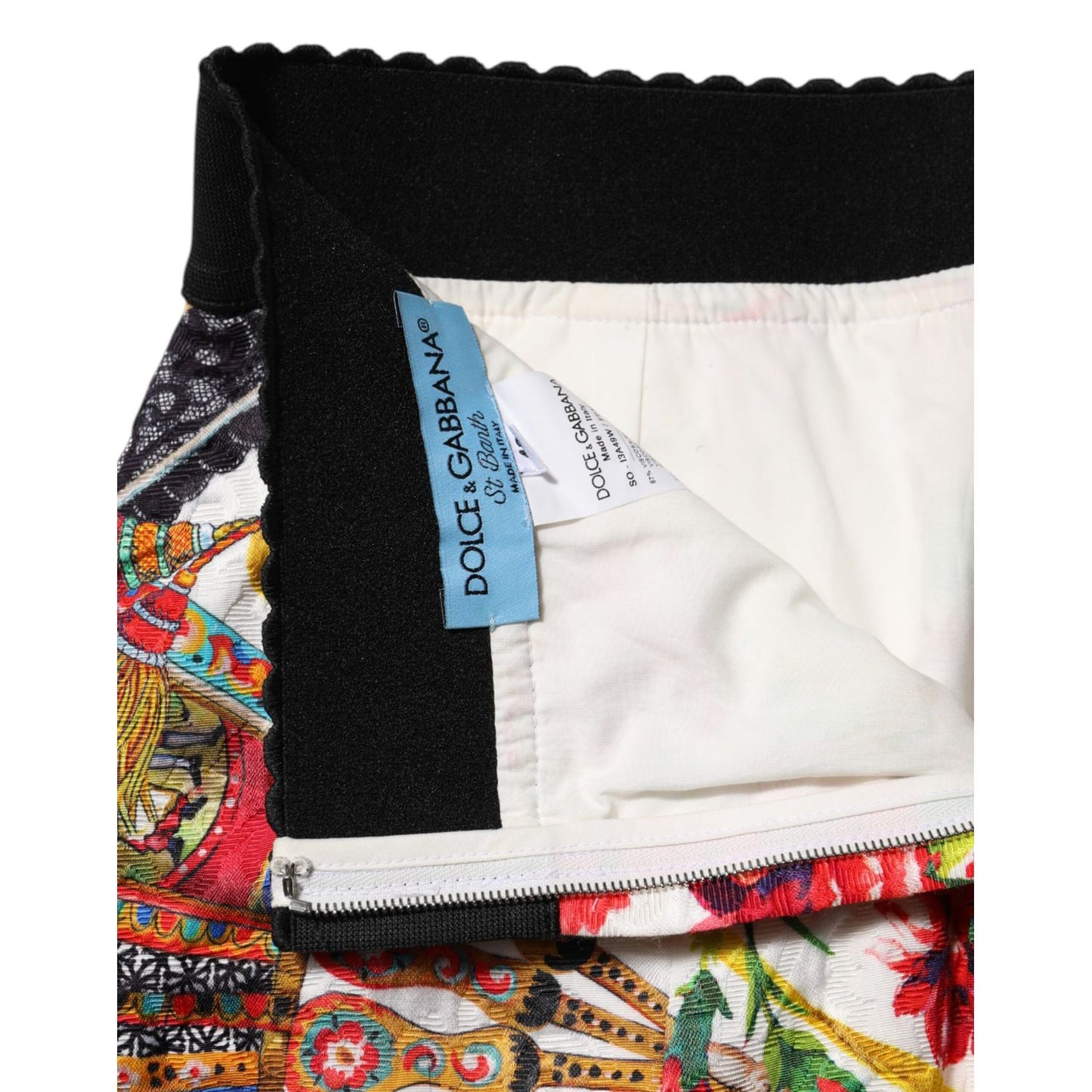 Dolce & Gabbana Multicolor Floral High Waist Hot Pants Shorts