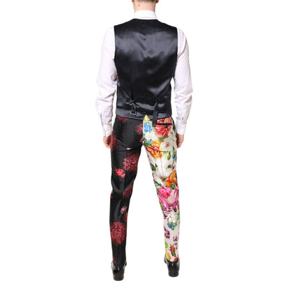 Dolce & Gabbana Multicolor Floral SICILIA Silk 3 Piece Suit