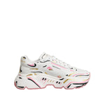Dolce & Gabbana Multicolor Hand Painted DAYMASTER Sneaker Shoes with chunky sole and artistic design.