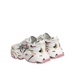 Dolce & Gabbana Multicolor Hand Painted DAYMASTER Sneaker Shoes with chunky sole and artistic flair.
