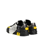 Dolce & Gabbana Multicolor Lettering Portofino Sneakers Shoes with vibrant design, showcasing premium craftsmanship, streetwear style.