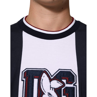 Dolce & Gabbana Multicolor Striped Cotton Men Crew Neck T-shirt