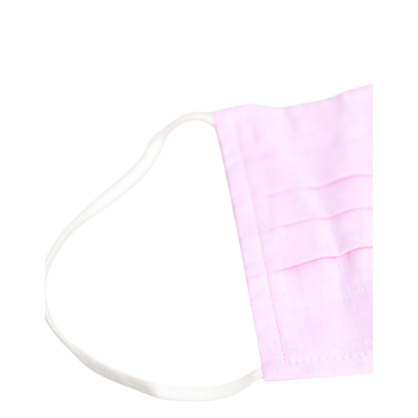 Dolce & Gabbana Pink Cotton Logo Elastic Ear Strap Face Mask with white elastic, unisex design
