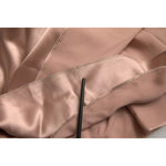 Detalied view of Dolce & Gabbana Pink Silk Stretch Sheath Mermaid Gown Dress showing minor defect with fabric marks.
