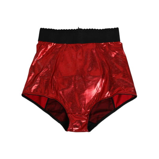 Dolce & Gabbana Red Polyester High Waist Girdle Women Underwear with smooth finish and supportive silhouette.
