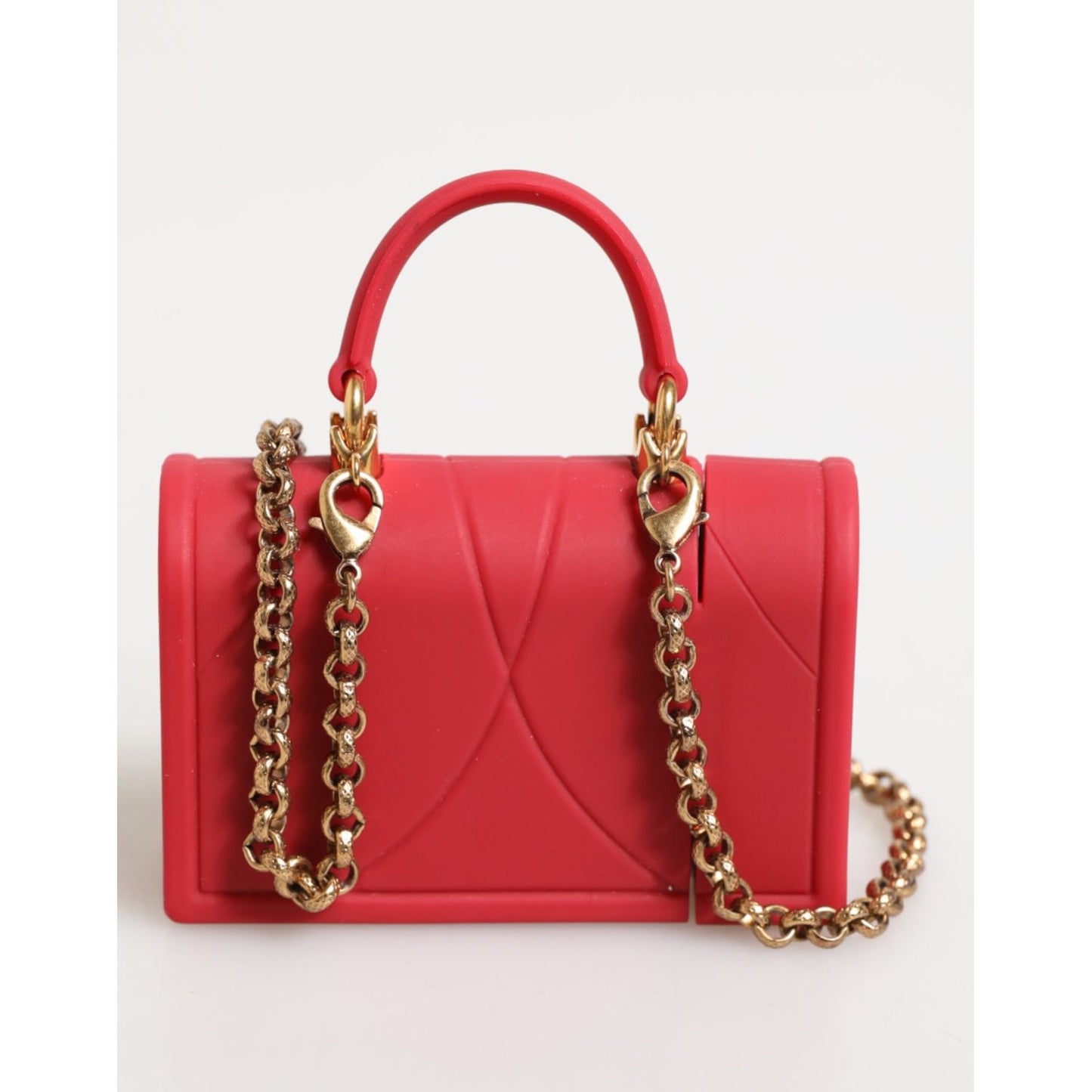 Dolce & Gabbana Red Silicone Devotion Heart Cover Bag Women Airpods Case