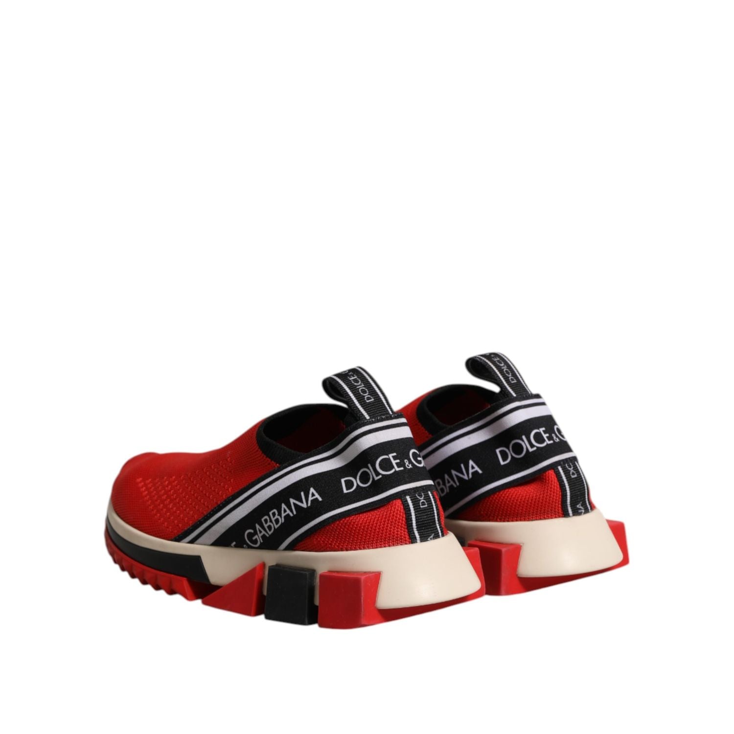 Dolce & Gabbana Red Sorrento Slip On Low Top Sneakers Shoes