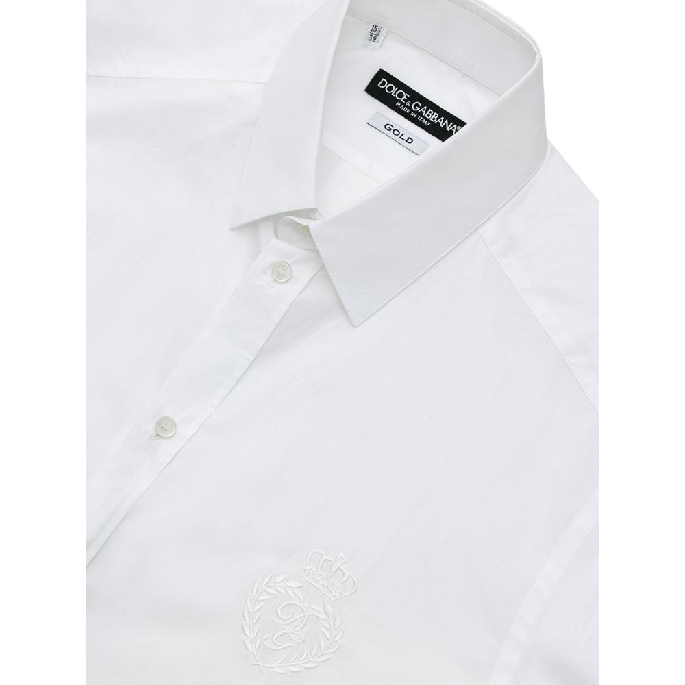 Dolce & Gabbana White Cotton Dress Shirt
