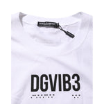 Dolce & Gabbana White Cotton Sleeveless Printed Tank T-shirt with logo detail, soft cotton material, and stylish all-over print.
