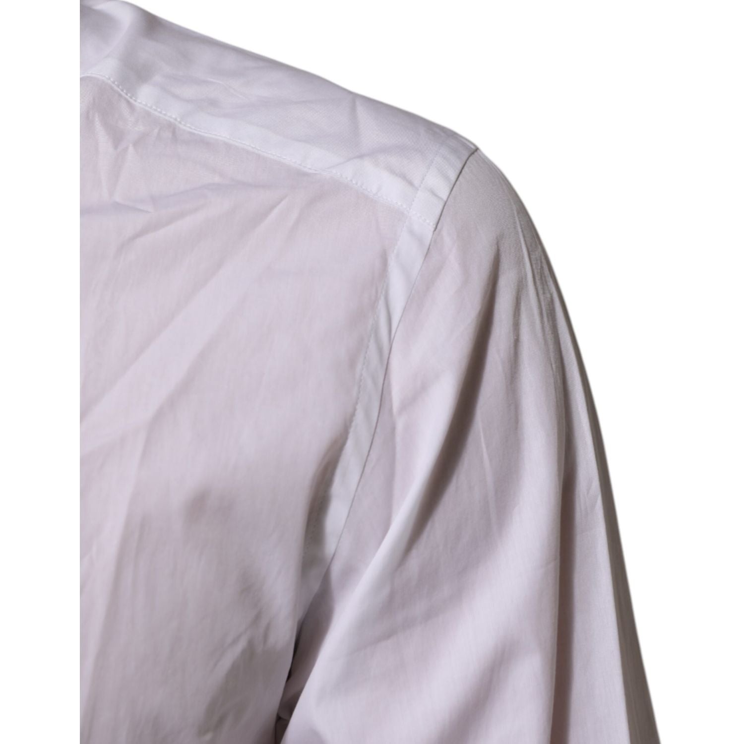 Dolce & Gabbana White Crown Collared GOLD Formal Dress  Shirt