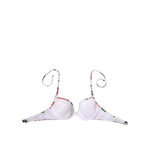 Dolce & Gabbana White Floral Print Halter Bikini Top Swimwear
