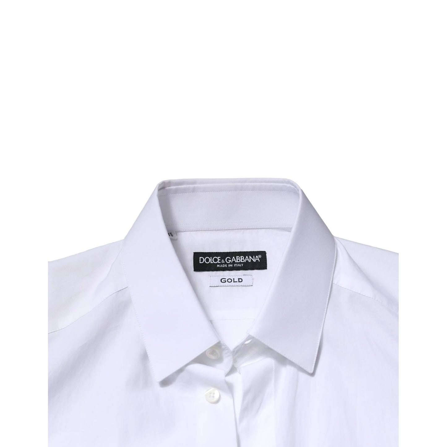 Dolce & Gabbana White GOLD Crown Bee Men Dress Formal Shirt
