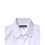 Dolce & Gabbana White GOLD Crown Bee Men Dress Formal Shirt