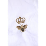 Dolce & Gabbana White GOLD Crown Bee Men Dress Formal Shirt