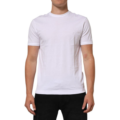 Dolce & Gabbana White Goodluck 2021 Cotton Crew Neck T-shirt